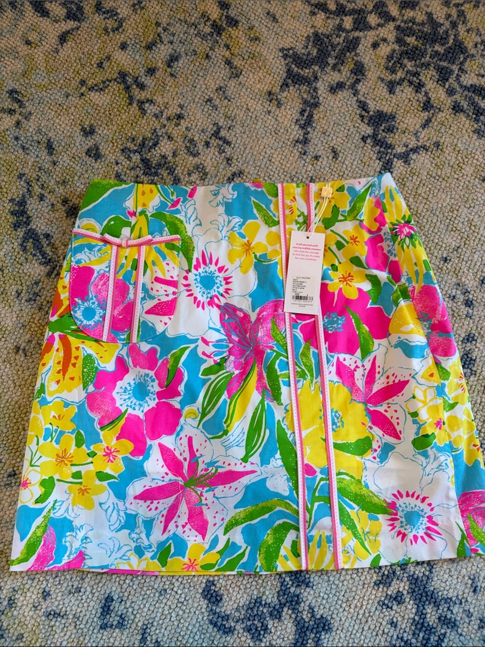 Lilly Pulitzer Pink Blue Yellow Green Floral Mini Skort